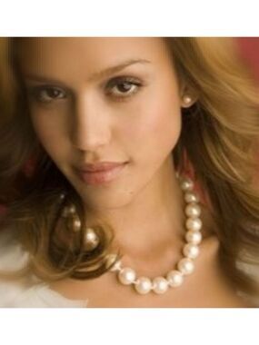 White Glass Pearl Choker Necklace 14mm Tahitian South Sea